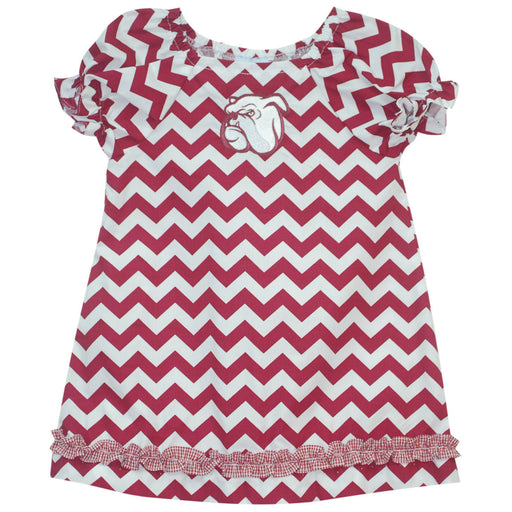 LRG Mississippi State Ruffle Chevron A Line Dress SS