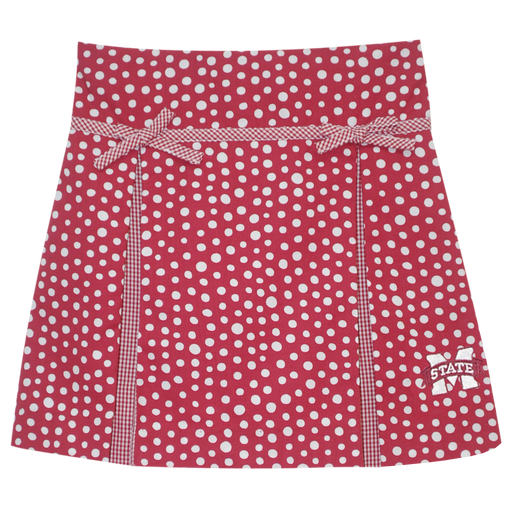 Mississippi State Pleated Polka Dot Skirt