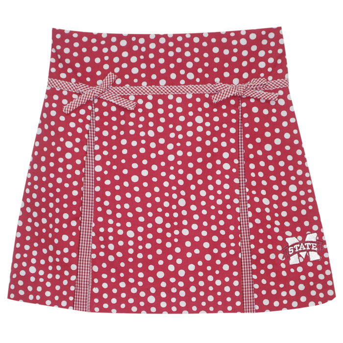 Mississippi State Pleated Polka Dot Skirt