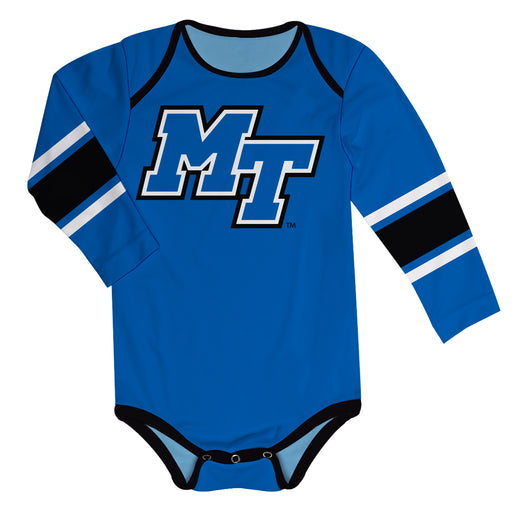 Middle Tennessee Stripes Blue Long Sleeve Onesie - Vive La Fête - Online Apparel Store