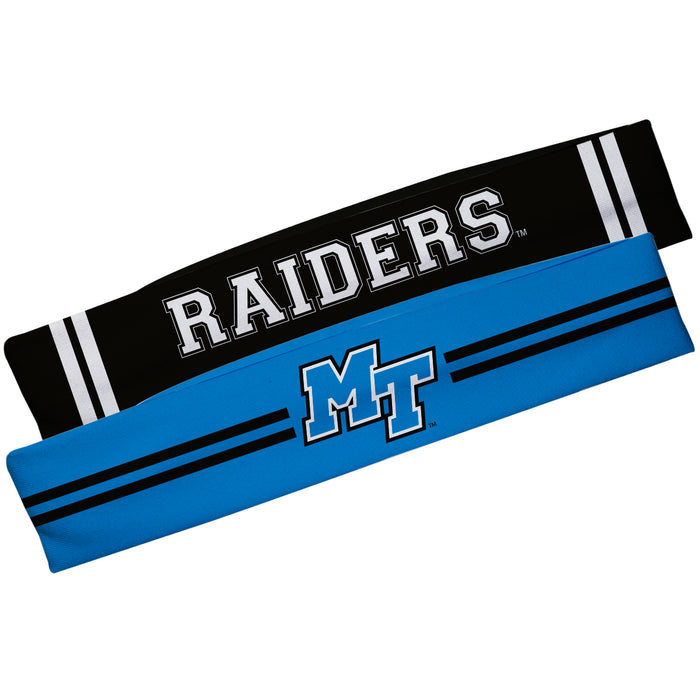 Middle Tennessee Blue And Black Stripes Headband Set - Vive La Fête - Online Apparel Store