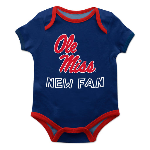 Mississippi Solid Navy Blue Boys Onesie Short Sleeve - Vive La Fête - Online Apparel Store