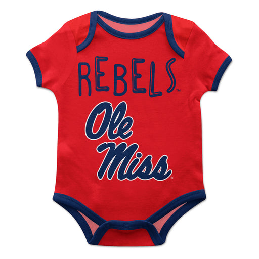 Mississippi Rebels Red Solid Short Sleeve Onesie - Vive La Fête - Online Apparel Store