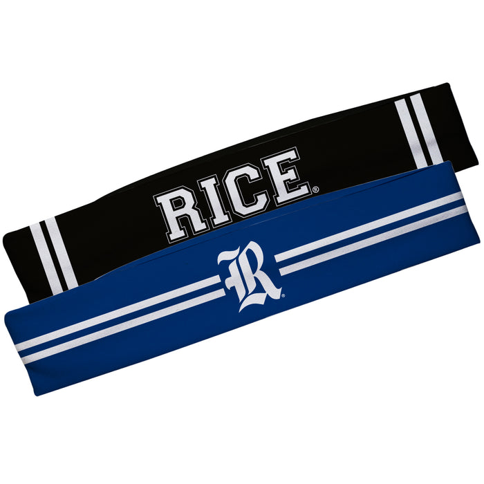 Rice Owls Blue And Black Stripes Headband Set - Vive La Fête - Online Apparel Store