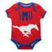 SMU Mustangs Red Solid Short Sleeve Onesie - Vive La Fête - Online Apparel Store