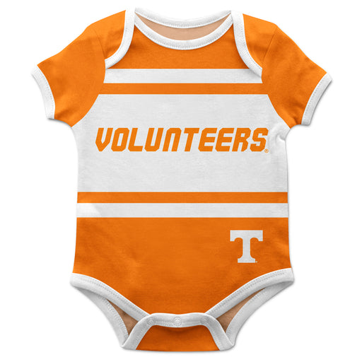 Tennessee Volunteers Block Stripe Orange Short Sleeve Onesie - Vive La Fête - Online Apparel Store