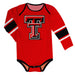 Texas Tech Stripes Red Long Sleeve Onesie - Vive La Fête - Online Apparel Store
