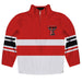 Texas Tech Logo Stripes Red Long Sleeve Quarter Zip Sweatshirt - Vive La Fête - Online Apparel Store