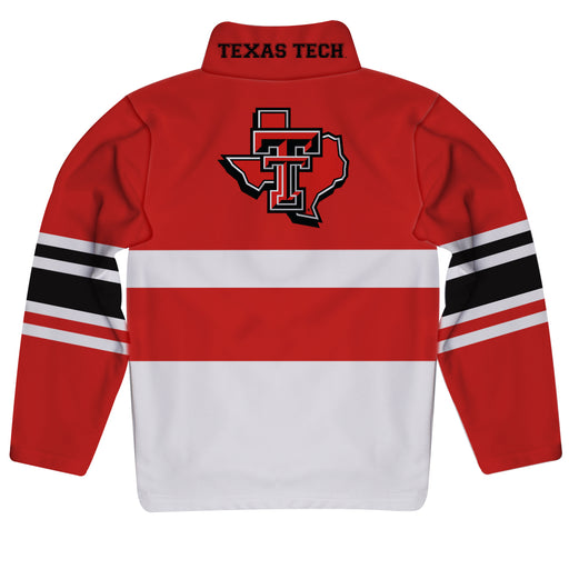 Texas Tech Logo Stripes Red Long Sleeve Quarter Zip Sweatshirt - Vive La Fête - Online Apparel Store