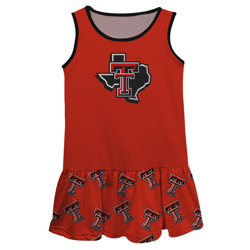 Texas Tech Repeat Logo Red Sleeveless Lily Dress - Vive La Fête - Online Apparel Store
