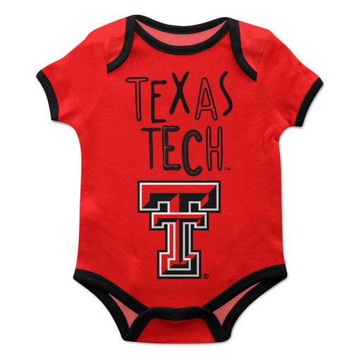 Texas Tech Red Solid Short Sleeve Onesie - Vive La Fête - Online Apparel Store