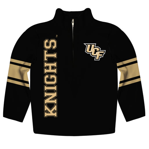 Central Florida Stripes Black Long Sleeve Quarter Zip Sweatshirt - Vive La Fête - Online Apparel Store