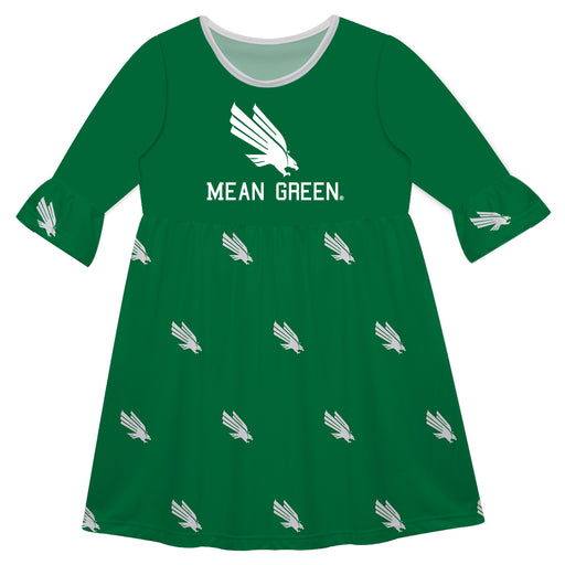 North Texas Print Gree Amy Dress Three Quarter Sleeve - Vive La Fête - Online Apparel Store