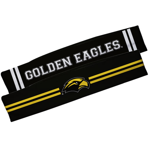 Southern Mississippi Black And Black Stripes Headband Set - Vive La Fête - Online Apparel Store