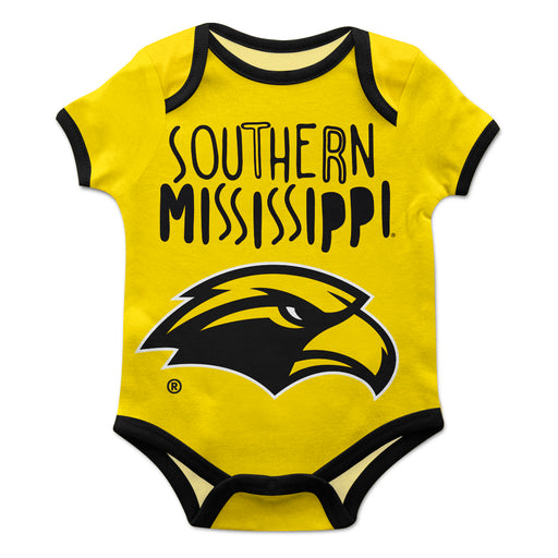Southern Mississippi Gold Solid Short Sleeve Onesie - Vive La Fête - Online Apparel Store