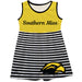 Southern Mississippi Big Logo Black And White Stripes Tank Dress - Vive La Fête - Online Apparel Store