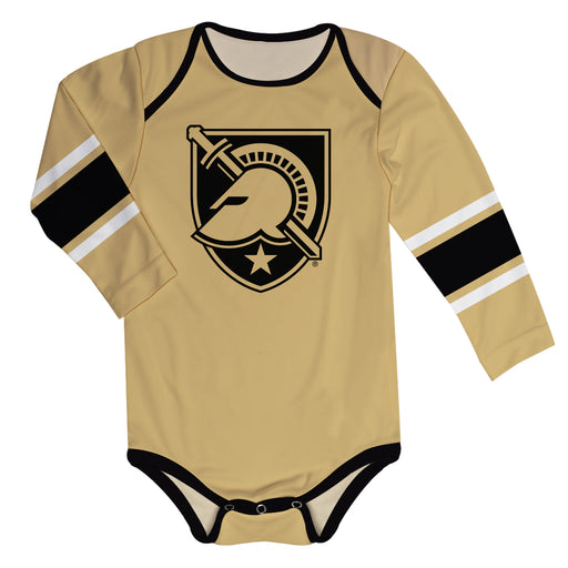 United States Military Academy Stripes Gold Long Sleeve Onesie - Vive La Fête - Online Apparel Store
