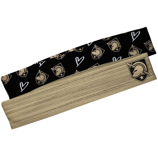United States Military Academy Gold Solid And Black Repeat Logo Headband Set - Vive La Fête - Online Apparel Store