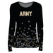 Army Star Gold Gray White Long Sleeve Black Women Shirt - Vive La Fête - Online Apparel Store