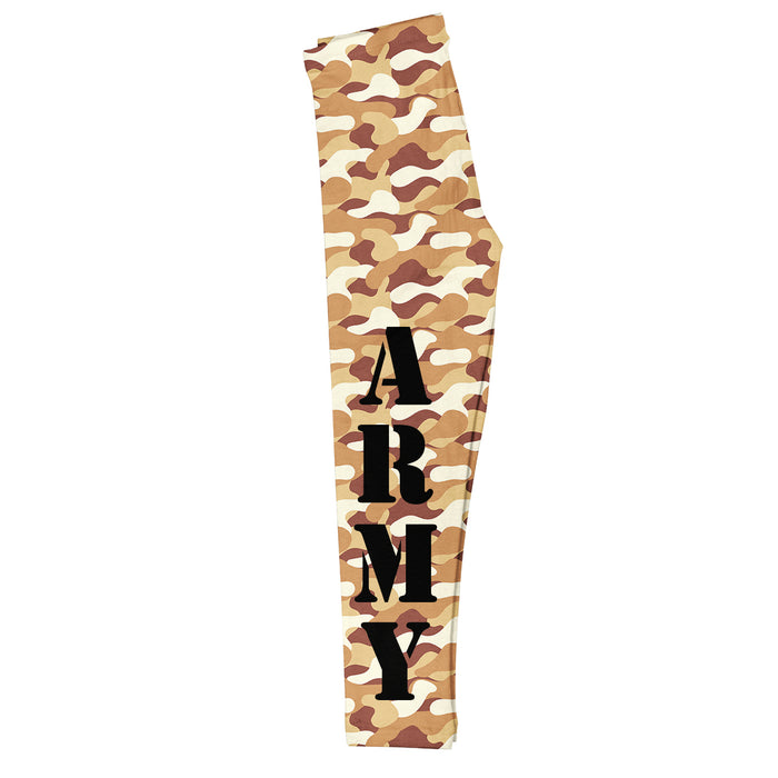Army Print Camo Brown Leggings - Vive La Fête - Online Apparel Store