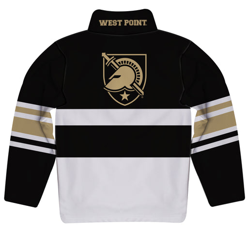 United States Military Academy Logo Stripes Black Long Sleeve Quarter Zip Sweatshirt - Vive La Fête - Online Apparel Store
