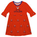 Virginia Cavaliers Print Orange Amy Dress Three Quarter - Vive La Fête - Online Apparel Store
