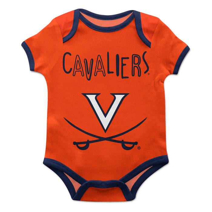Virginia Cavaliers Orange Solid Short Sleeve Onesie - Vive La Fête - Online Apparel Store