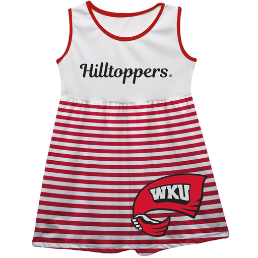 Western Kentucky Big Logo Red And White Stripes Tank Dress - Vive La Fête - Online Apparel Store