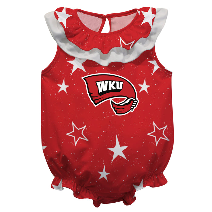 Western Kentucky Stars Red Girls Sleeveless Onesie - Vive La Fête - Online Apparel Store