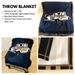 Auburn Tigers Vive La Fete Game Day Soft Premium Fleece Blue Throw Blanket 40 x 58" Logo and Stripes" - Vive La Fête - Online Apparel Store